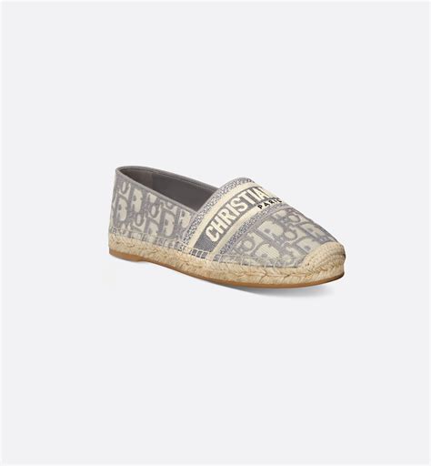 gray dior oblique embroidered cotton|Dior Granville Espadrille Stone Gray Dior Oblique Embroidered .